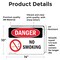 Signmission No Smoking Danger Sign, Vinyl Decal, 14in W x 10in L, 2PK OS-2PACK-DS-D-1014-L-1469 - alternate 6